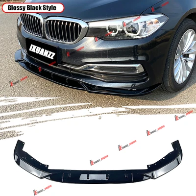 For BMW G30 530i 540i Base 17-20 Gloss Black Front Bumper Lip Splitter Spoiler - Image 1 of 4