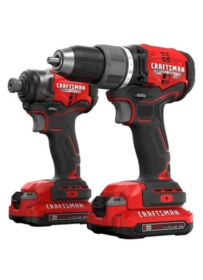 CRAFTSMAN V20 Brushless Cordless 2-Tool Kit w/2 Batteries & Charger (CMCK211C2) - Image 1 of 4
