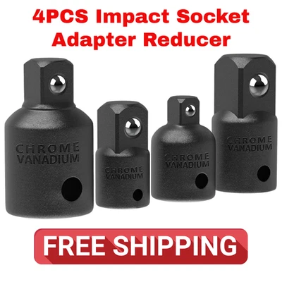 4PCS Impact Socket Adapter Reducer Set Durable Chrome Steel DIY Home Auto Gift - Image 1 of 4