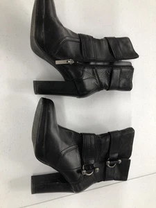Harley-Davidson Boots Womens Size 7 Black Leather Heeled Ankle Motorcycle D84518 - Picture 1 of 13