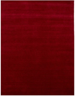 Red Solid Design Hand-Loomed 9X12 Gabbeh Wool Rug Oriental Carpet 9'1 x 11'10 - Image 1 of 4