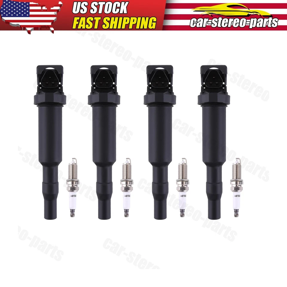 4 катушки зажигания и иридиевая свеча зажигания UF592 для BMW 228i 320i 328i 428i 528i 535i - Изображение 1 из 4