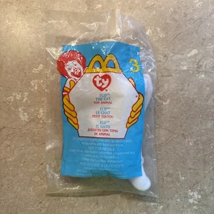 2000 McDonald's Ty Teenie Beanie Baby #3 "Flip The Cat" Original PolyBag - Picture 1 of 2