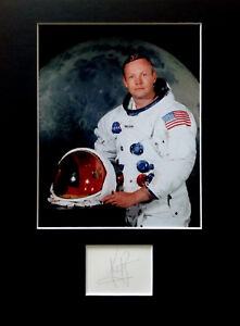 NEIL ARMSTRONG signed autograph DISPLAY Apollo 11