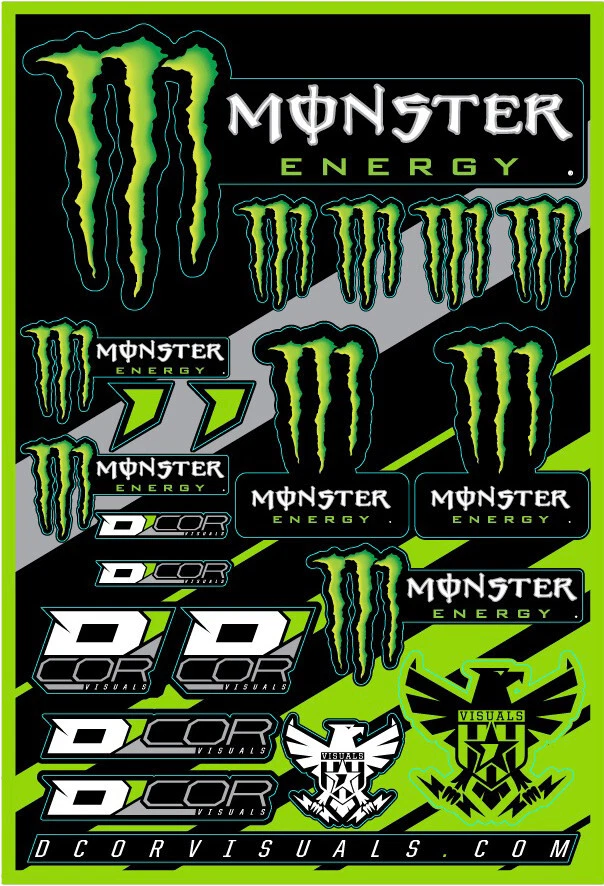 DCOR - 40-90-102 - Decal Sheet, Monster Energy
