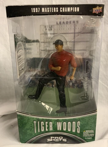 Tiger Woods 2000 PGA Champion (Red Shirt) Upper Deck Pro Shots  6” Figure NIB Cover