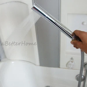 Chrome Bathroom Round Handheld Rain Shower Head Solid Brass Handheld Sprayer - Picture 1 of 2