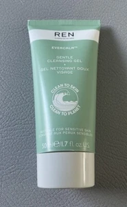 REN Evercalm Gentle Cleansing Gel 50ml New & Foil Sealed Freepost Vegan - Picture 1 of 2