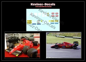 Calcomanías escala 1/32 para coche slot NSR F1 86-89 - Ferrari F186 - Imagen 1 de 3