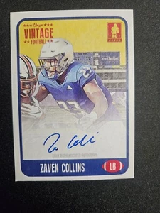 2021 Onyx Vintage - Autographs Blue Ink #FAZC Zaven Collins (AU, RC) - Picture 1 of 2