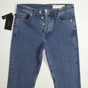 $255 NEW Rag & Bone Jeans Indigo W29xL26 1/2 Maya Cropped High-Rise Ankle Slim  - Picture 1 of 12