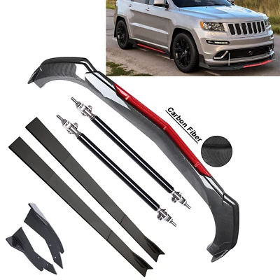 For Jeep Grand Cherokee Front Rear Bumper Lip Spoiler Splitter Body Kit Side Foto 1 de 4