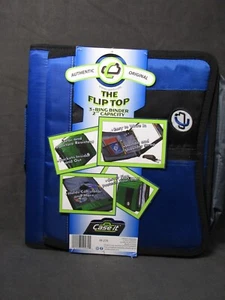 Case It Case-it The Flip Top 2" 3-Ring Zipper Binder Blue - Picture 1 of 3