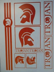 Trojan Panel Set Vespa lambretta Scooter Sticker Decal - Picture 1 of 2