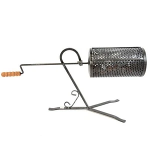 Walze Pfanne Topf Eisen Gira Kastanien Gebratene Kastanien Groß mit Griff - Bild 1 von 4