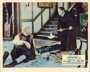 THE RAVEN PETER LORRE ORIGINAL HORROR LOBBY CARD