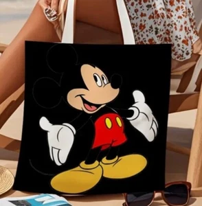 Tote Shoulder Canvas Bag Mickey Mouse Perfect for Shopping 16 x 14" - Picture 1 of 2