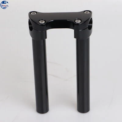 8.5" Black Handlebar Riser 1"Top Clamp For Harley Fat Boy Heritage Softail V-Rod - Image 1 of 4