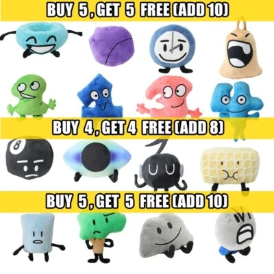 UK Bfdi Plushie Stuffed Doll Plush Battle For Dream Island Xmas Day Gift Toy HOT