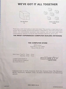 Anuncio impreso vintage 1977 The Computer Store Santa Monica CA Altair Center Dealer - Imagen 1 de 4