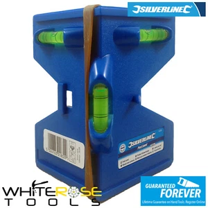 Silverline Post Levels Magnetic 3-Vial With Elastic Band Spirit Measuring Garden - Picture 1 of 3