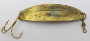 VINTAGE WILLIAMS WABLER GOLD SPOON FISHING LURE 4" SPOON FISH FLASH - Picture 1 of 3