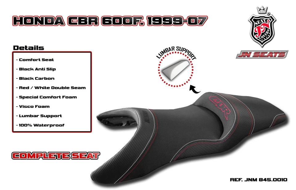 Asiento confort Honda CBR600F F4 1999-2007 JN-Europe con visco JN+memoria JNM845 Foto 1 de 1