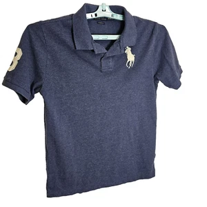 Vintage Polo Ralph Lauren Navy Boy`s XL 18-20 Polo Shirt BIG PONY SS Classic - Picture 1 of 10