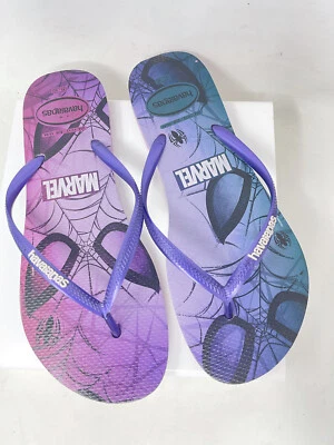 HAVAIANAS 拖鞋女式 11-12 蜘蛛侠漫威懒人凉鞋 — 第 1/4 张图片