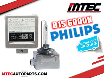 2x Philips D1S Coppia Lampade Xenon Hid 35W Bianco Ghiaccio Anabbaglianti 6000k - Image 1 of 3