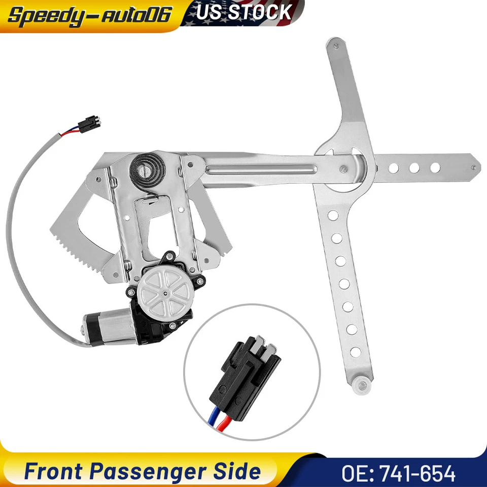 Power Window Regulator w/ Motor Front Passenger Side Right For Chevy GMC Truck - Image 1 of 4