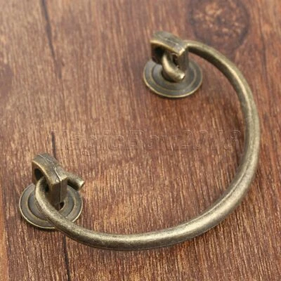 Retro Craft Case Jewelry Box Cabinet Knob Ring Drawer Door Pull Handle Hardware - Image 1 of 4