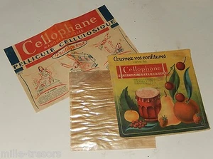 Ancien SACHET "Couvrez vos CONFITURES avec la CELLOPHANE"+ Dépliant Publicitaire - Picture 1 of 4