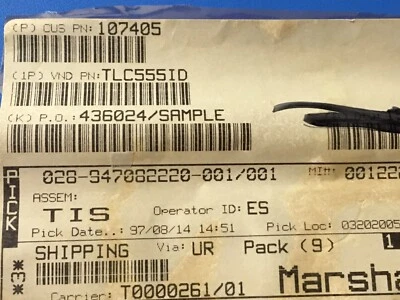 TLC555ID TEMPORIZADOR DE BAJA POTENCIA CMOS 2,1 MHz SOIC 8 PINES (3 POR LOTE) Foto 1 de 4