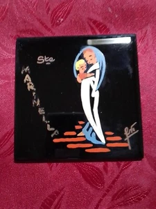 Madonna mit Kind auf Fliese handbemalt Frankreich 10 cm - Bild 1 von 2