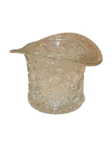 Vintage Fenton Klarglas Gänseblümchen & Knopf Zylinder Hut Zahnstocher Halter - Bild 1 von 9