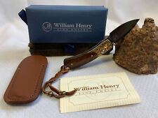 William Henry Folding Pocket Knife B09-AG2 24K Gold Koftgari Ironwood 27/50