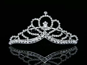 Bridal Rhinestone Crystal Wedding Tiara Hair Comb 6044 - Picture 1 of 3