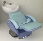 American Girl Spa Chair Blue Salon W/ Water Sounds Tested & Works! "RETIRED"