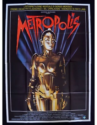 manifesto METROPOLIS fritz lang cult rolled brigitte helm moroder A347 - Bild 1 von 3
