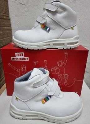 ELTEN Sicherheitsschuhe weiß 'Brayden XXTM white Strap Mid ESD S3' (Gr. 37-48)