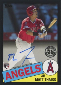 MATT THAISS 2020 Topps Series 2 1985 AUTO BLACK PARALLEL 11/199 ANGELS RC - Picture 1 of 1