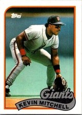 1989 Topps  #189   Kevin Mitchell   Third Base   San Francisco Giants FREE ship
