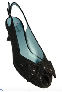 NEU Thierry Rabotin STAR schwarz geprägtes Leder Slingback Peeptoe Pumps Gr. 38 US - Bild 1 von 8