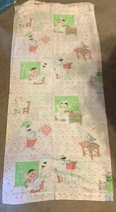 Rare Vintage SESAME STREET School Theme APPLES Twin Sheet - Picture 1 of 7