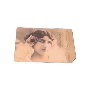 Antique Vaudeville Actress Real Photo Postcard RPPC Autographed 1903 - Picture 1 of 3
