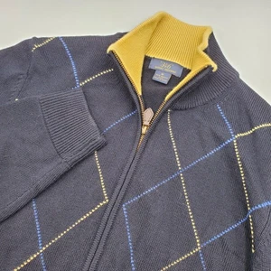 Brooks Brothers 346 Herren Argyle Merinowolle Full Zip Pullover Größe M - Bild 1 von 6