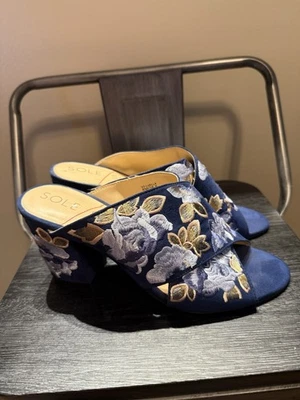 Mules de tacón Sole Society Luella floral bordado talla 8 Foto 1 de 4