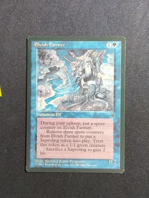 MISPRINT | MISCUT MTG Elvish Farmer Light Play English Fallen Empires - Image 1 of 2