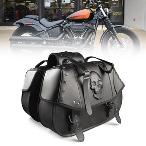 Black 34L Motorcycle Saddlebags Universal Saddle Bag Travel Bag - Bild 1 von 14